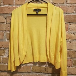 XL yellow women's Jessica Howard crop sweater